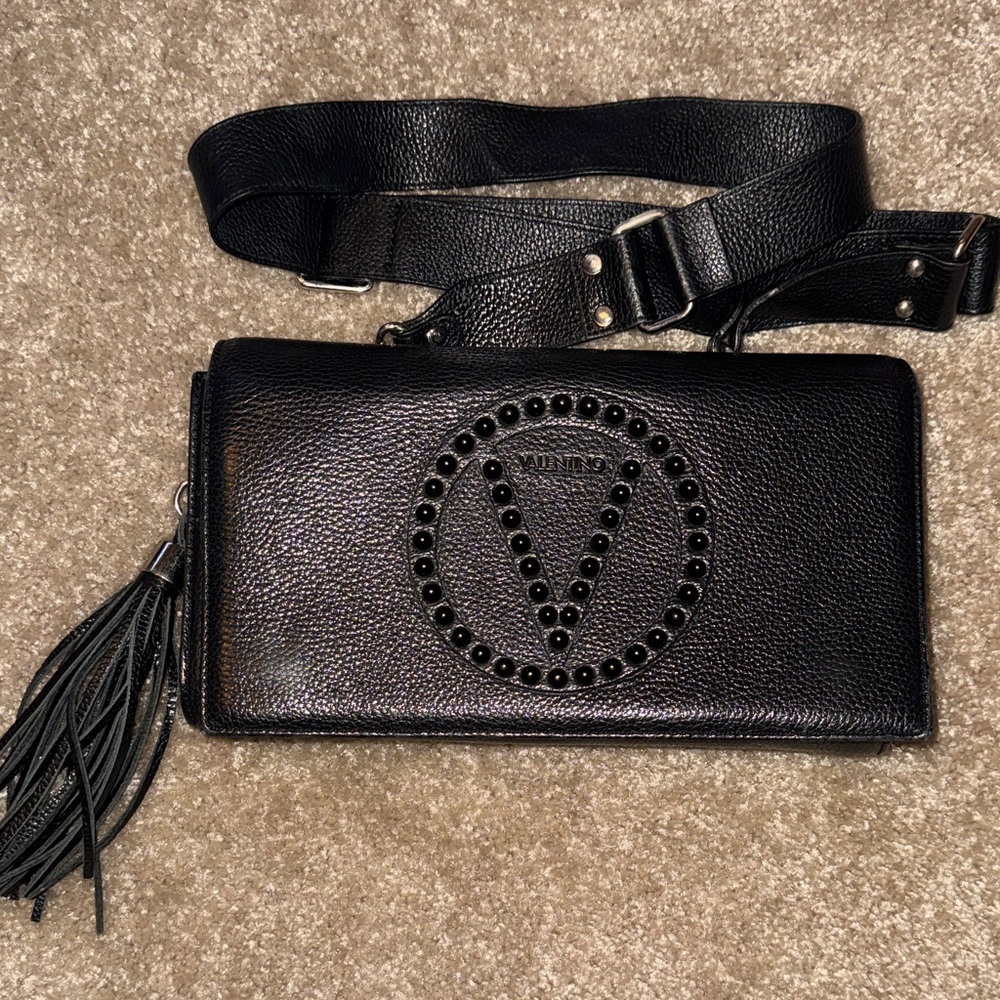 Valentino by Mario Valentino Rockstud Leather Crossbody Envelope Bag